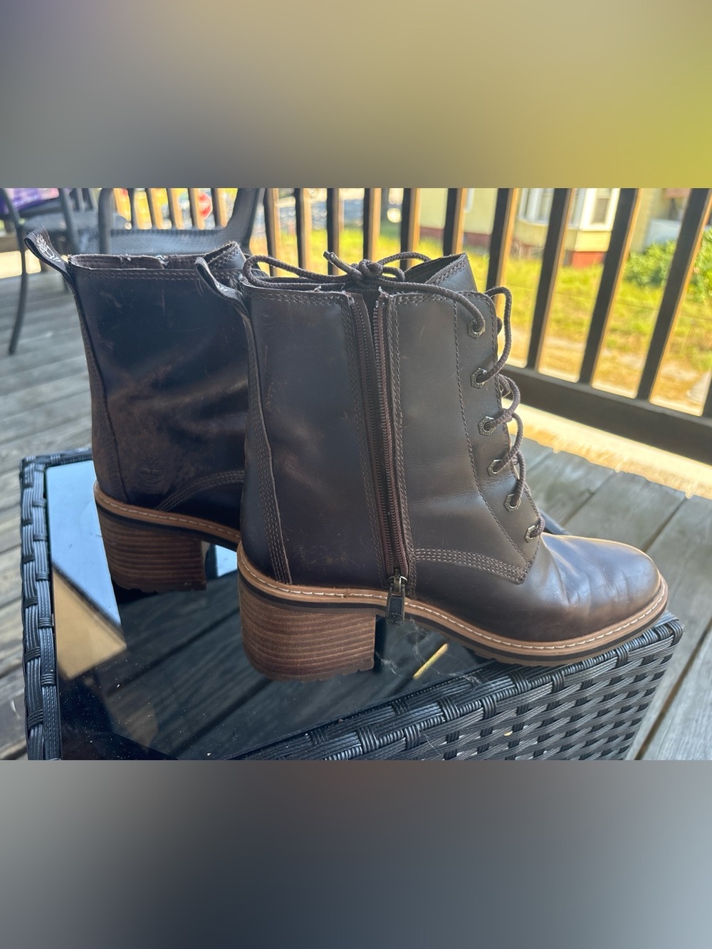 Timberland Women's Lace-Up Ankle Boots in Dark Brown